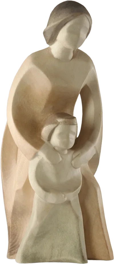 Shepherdess with Child – nativity figure by Rowi Sculptures