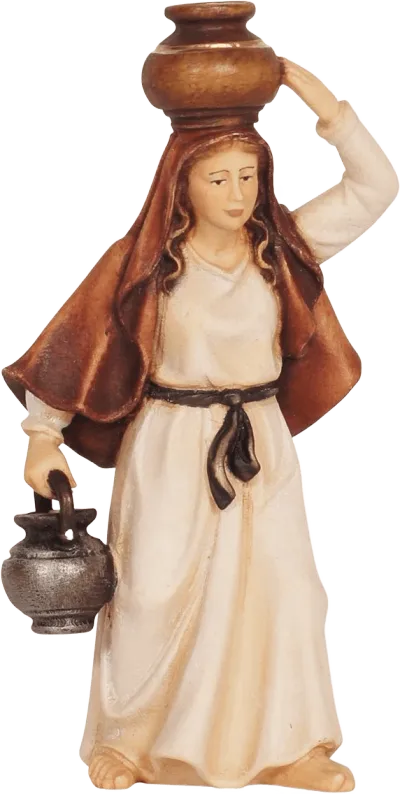 Woman with Water Jugs – nativity figure by Pema Woodcarvings