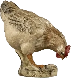Hen Grazing – nativity figure by Pema Woodcarvings