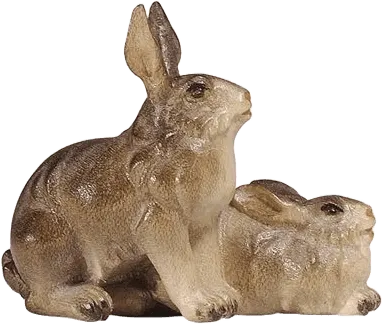 Group of Rabbits – nativity figure by Pema Woodcarvings
