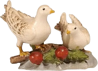 Pair of Doves – nativity figure by Pema Woodcarvings