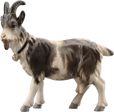 Goat with Bell Looking Left – nativity figure by Pema Woodcarvings