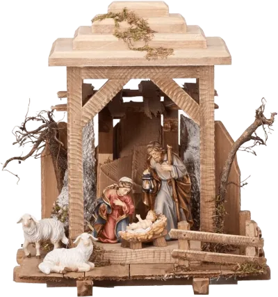 7pc Nativity Set – Lantern Stable by Pema Woodcarvings