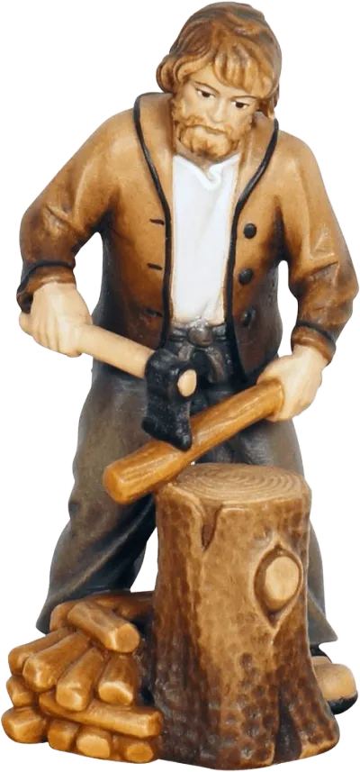 Woodcutter – nativity figure by Pema Woodcarvings