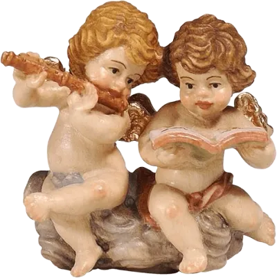Pair of Angels – nativity figure by Pema Woodcarvings