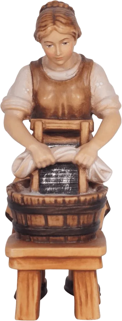 Laundress – nativity figure by Pema Woodcarvings