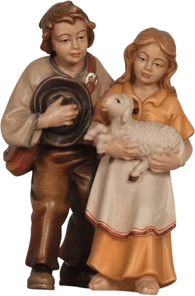 Pair of Children – nativity figure by Pema Woodcarvings